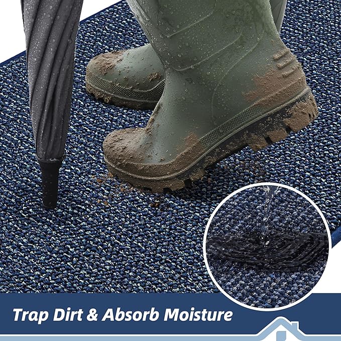 BEQHAUSE Dirt Trapper Door Mat 36" x 60", Non-Slip Washable Doormats Entrance - Image 3