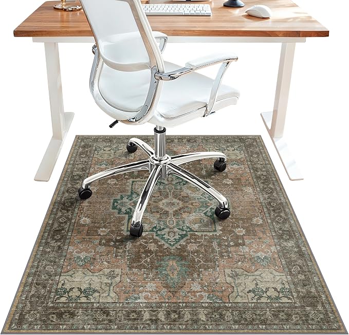 36"x48" Office Chair Mat for Hardwood Tile Floor, Under Desk Carpet Protector by BESBLEE
