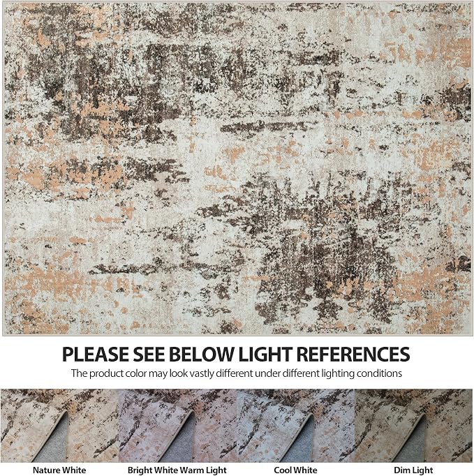 8x10 Area Rugs for Living Room Rug Washable: Abstract Large Rug for Dining Room - Image 7