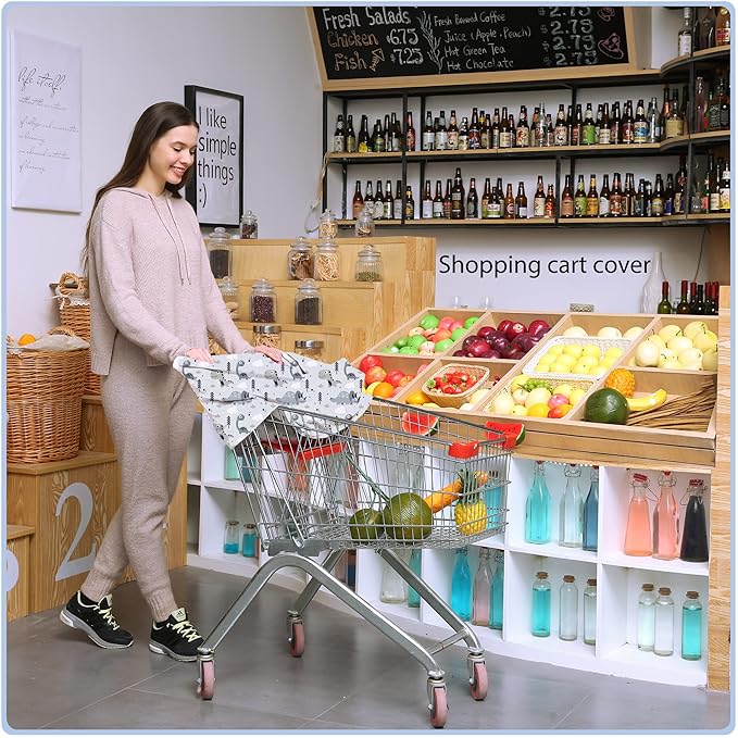 Car Seat Covers for Babies - Multi- use Nursing Carseat Canopy, Breastfeeding Covers, Baby Shower Gifts for Boys and Girls (Grey Dinosaur)