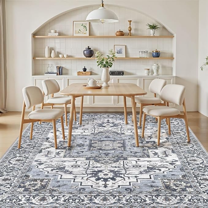 5x7 Area Rugs Living Room: Washable Vintage Rug Large Non-Slip Stain Resistant - Image 6