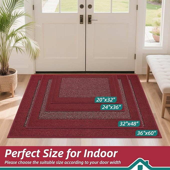 BEQHAUSE Indoor Door Mat 32" x 48", Dirt Trapper Door Mats Non-Slip Entryway - Image 2
