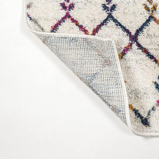 JONATHAN Y Boho Vintage Diamond Cream/Multi Indoor Area Rug 3X5 ft, Moroccan - Image 10