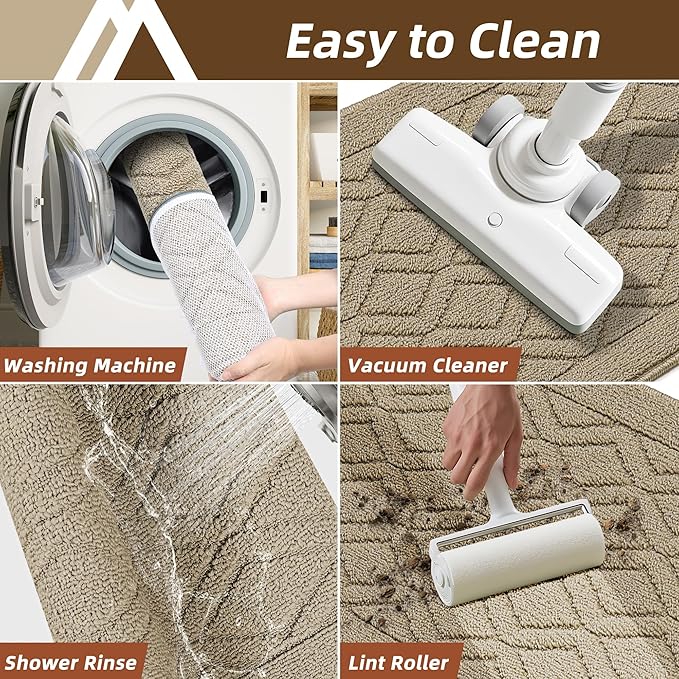 COSY HOMEER 60x24Inch/35X24Inch Kitchen Rugs Sets Non-Slip Washable Kitchen Mats - Image 6