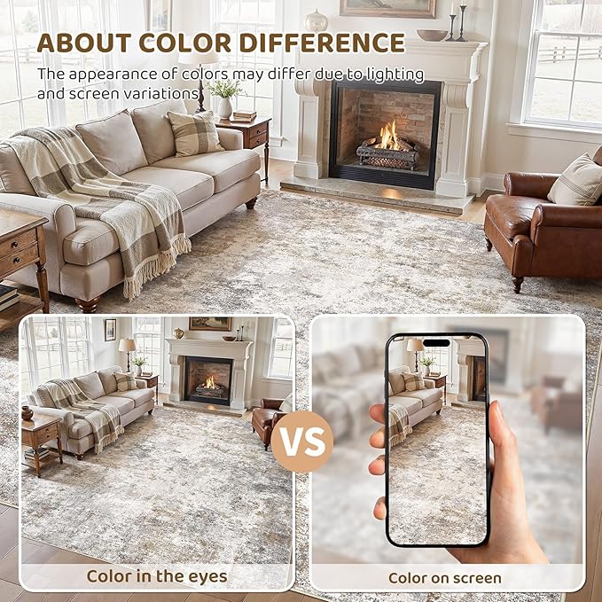 UERMEI 10x13 Area Rug Living Room Rugs - Image 4