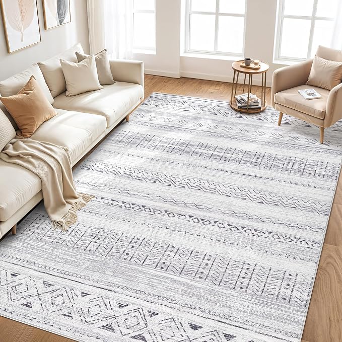 cotiled 6x9 Area Rugs Living Room Rug: Washable Boho Rugs - Image 3