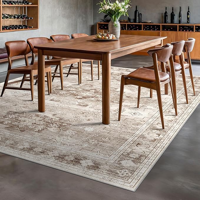 Washable Farmhouse Living Room Rug, 9x12 Area Rugs - Image 6