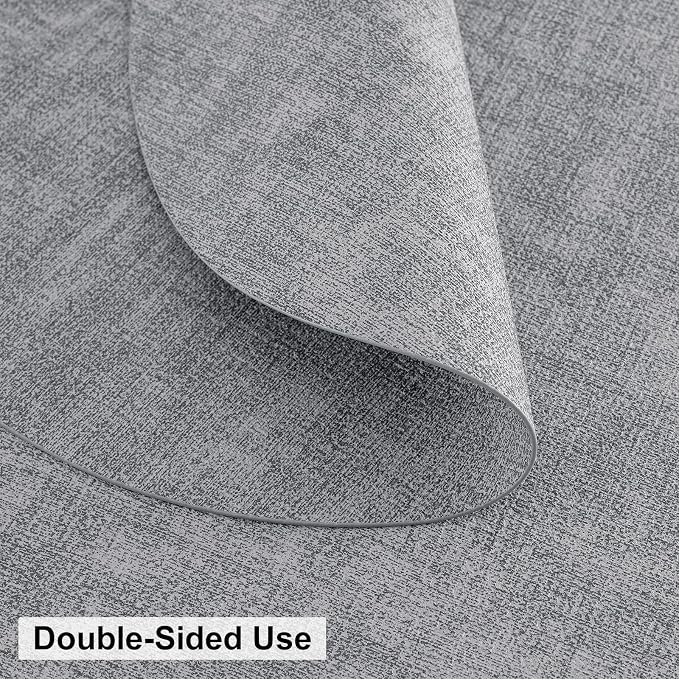 Round Faux Leather Placemat and Coaster 8 Packs, Washable Heat Resistant Dining - Image 4