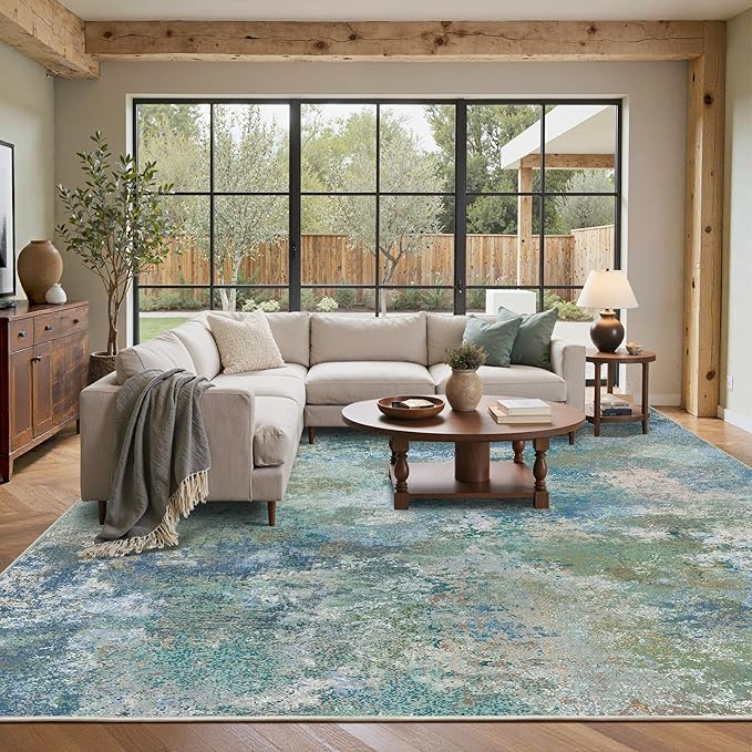 BEIMO Area Rugs 10x14 for Living Room Bedroom, Modern Abstract Machine Washable - Image 3