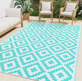 Smiry Waterproof Outdoor Rug 5x8 ft, Reversible Plastic Straw Patio Camping Rugs by Smiry