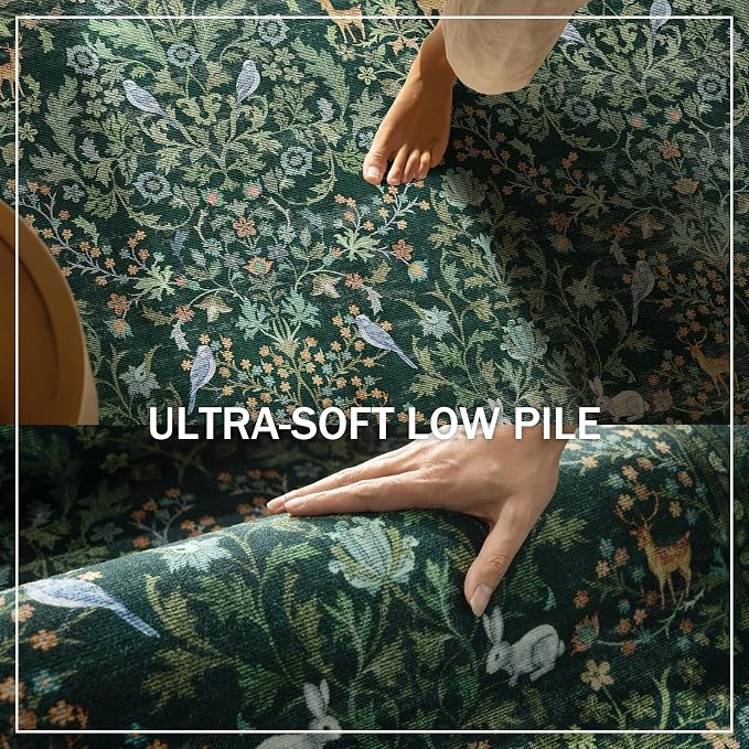 Washable Area Rugs for Living Room: 9x12 Rug Stain Resistant Non Slip Low Pile - Image 5