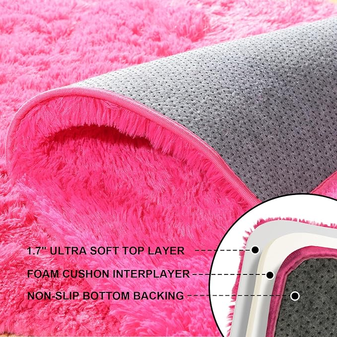 4x6 Rugs for Bedroom, Fluffy Area Rugs for Living Room, Small Fuzzy Shag Soft - Image 3