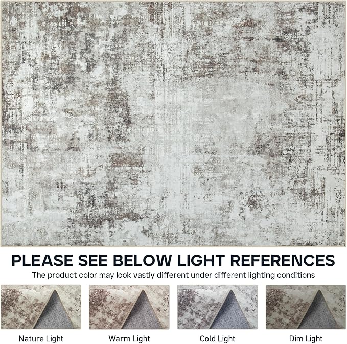 8x10 Area Rugs for Living Room Rug Washable: Modern Large Rug for Dining Room - Image 8