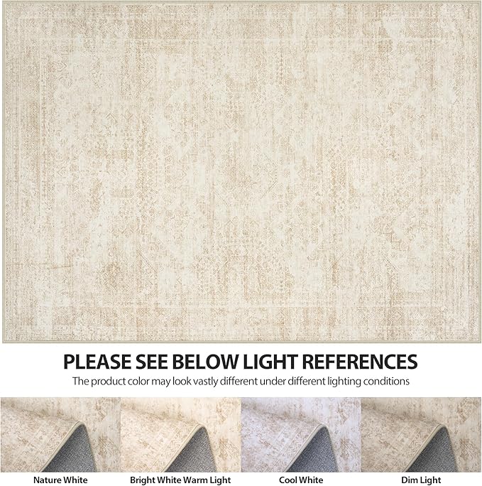 6x9 Area Rugs for Living Room Rug Washable: Abstract Rug for Dining Room - Image 7