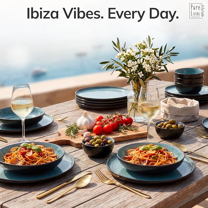 12 Piece Stoneware Dinnerware Set - Image 2