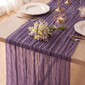 12 Pack Dusty Purple Cheesecloth Table Runner 120 Inch Boho Wedding Decor | by Fixwal