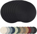 13" Round Placemats Set of 8, Reversible Faux Leather Heat Resistant Table Mats by NCUE