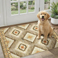 Area Rug 2x3 Rug Machine Washable Non-Slip Low Pile Print Pattern Western Rug by BESTSWEETIE
