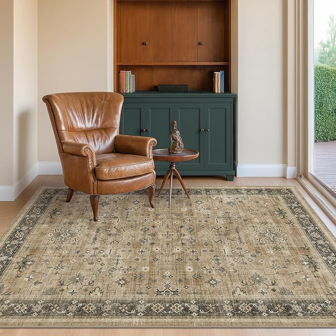 Hazo Haus Washable 3x6 Large Mudroom Area Rug, Bohemian Kitchen Floor Rug - Image 6