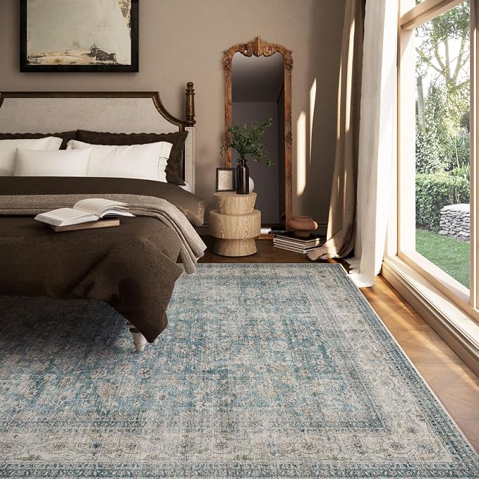 Machine Washable Living Room Rug: 8x10 Area Rugs - Image 3