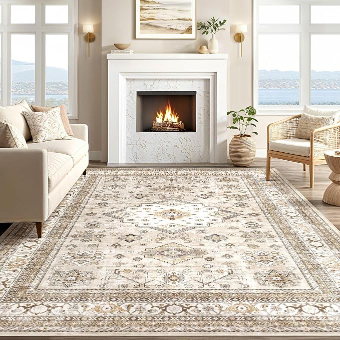 Vintage Living Room Area Rug 7x9 - Image 5