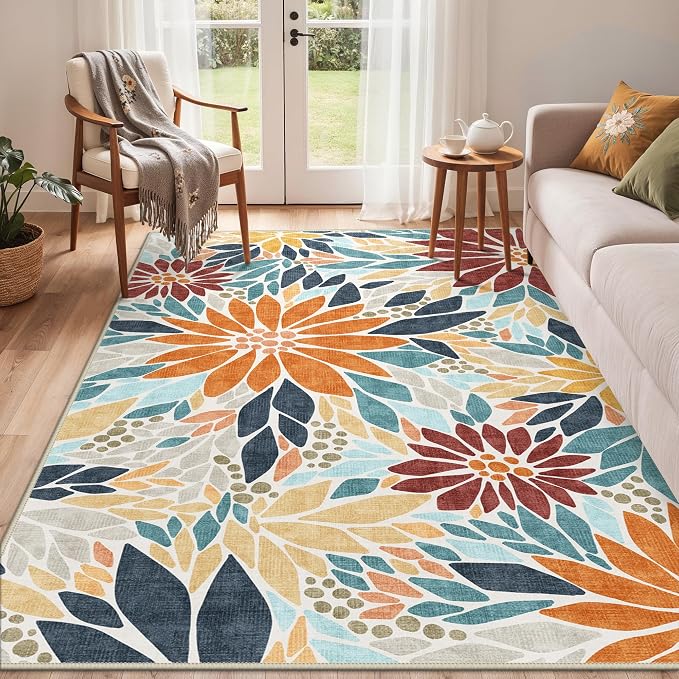GENIMO Indoor Outdoor Area Rug 6'x9', Machine Washable Rugs - Image 8