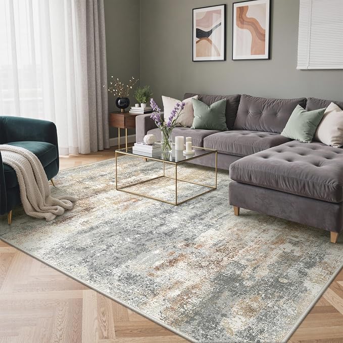 BEIMO Area Rugs 5x7 for Living Room Bedroom, Modern Abstract Machine Washable - Image 2
