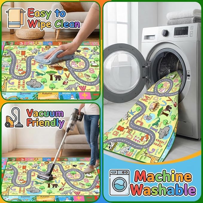 Kids Rugs for Playroom 6x9 Feet, Educational Area Rug - Image 6