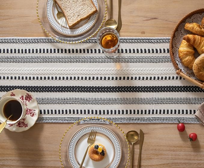 Caflife Boho Table Runner 108 Inchs Long, Dining Room Home Decor - Image 3