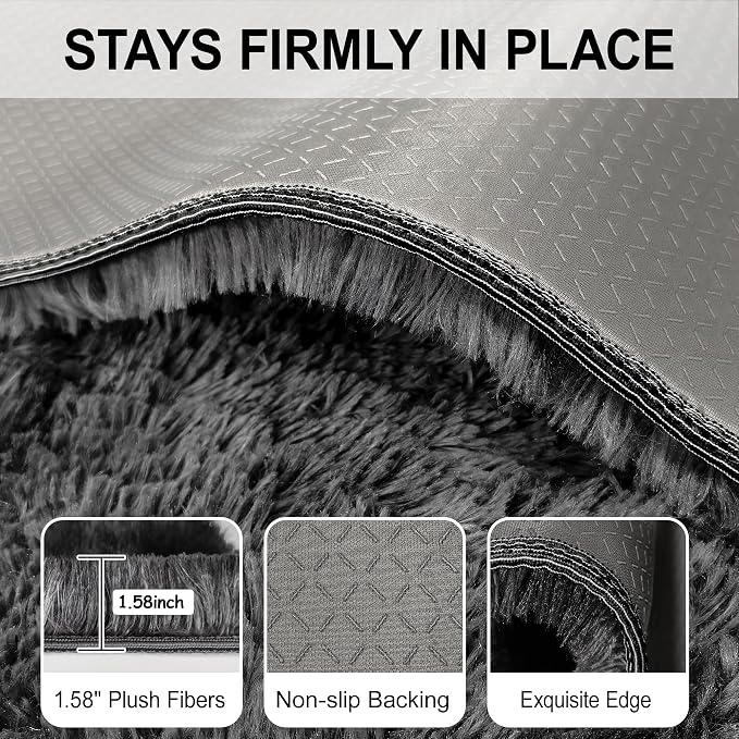 2x10 Feet Tie-Dye Black Grey Runner Rug - Image 6