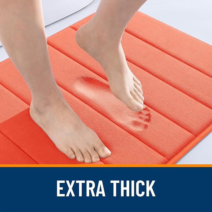 OLANLY Memory Foam Bath Mat 44x24, Super Soft Absorbent Bathroom Rugs, Quick Dry - Image 6