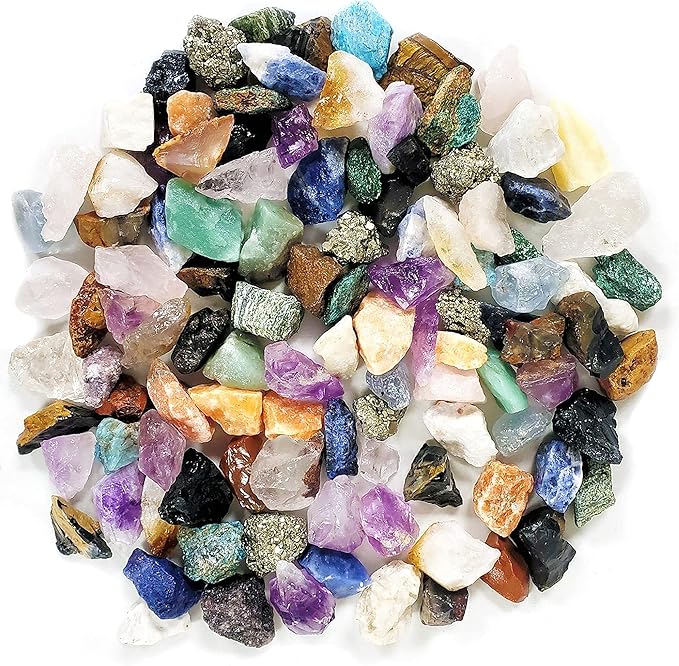 Dan&Darci Rock Collection for Kids - Includes 250+ Bulk Rocks, Gemstones & Crystals + Genuine Fossils and Minerals - 2 Lbs. - Geology Earth Science STEM Toys Activity, Gifts for Boys & Girls Ages 6+