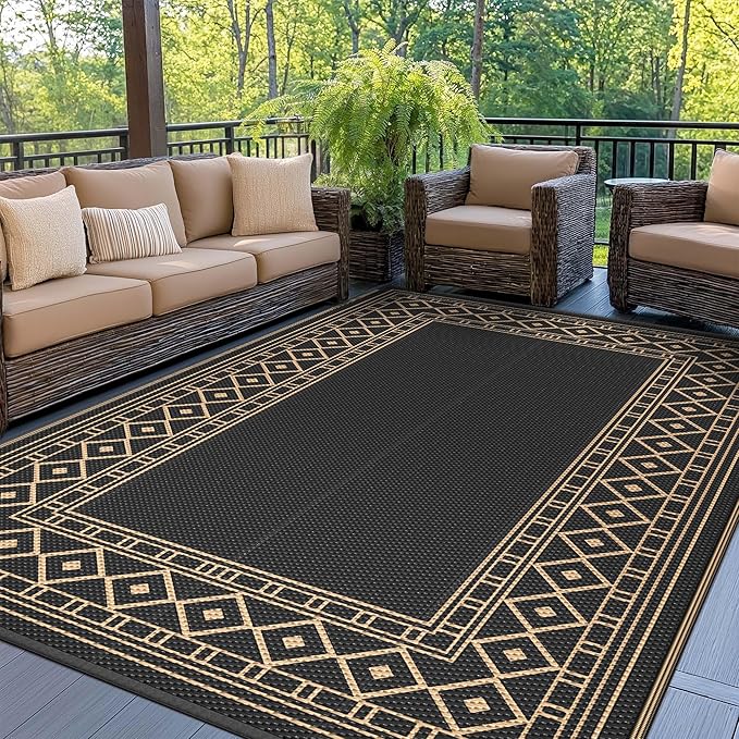 GENIMO Outdoor Rug Waterproof 9'x12' by GENIMO