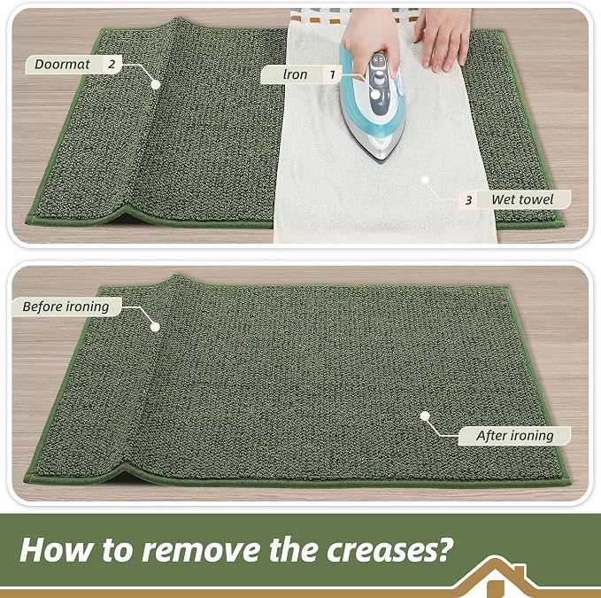 BEQHAUSE Dirt Trapper Door Mat 24" x 60", Non-Slip Washable Doormats Entrance - Image 9