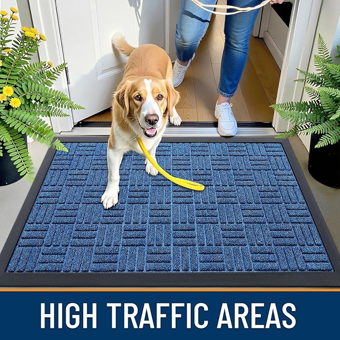 OLANLY Front Door Mat Outside Entrance 71x23, Heavy Duty Sturdy Natural Rubber - Image 5