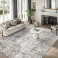 8x10 Washable Living Room Rug – Modern Neutral Abstract Soft Large Area Rug by ZHXXUJ