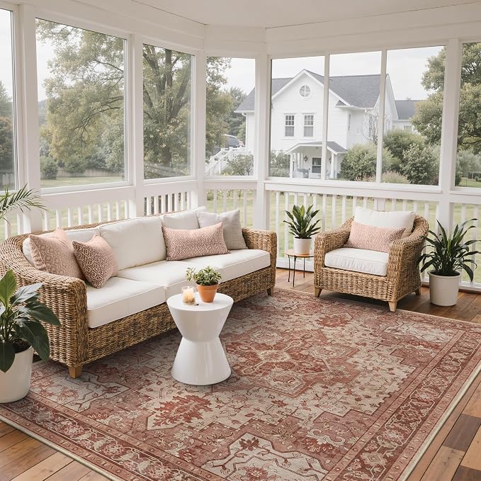 GENIMO Outdoor & Indoor Area Rug 9'x12', Waterproof, Non-Shedding, Easy Cleaning - Image 3