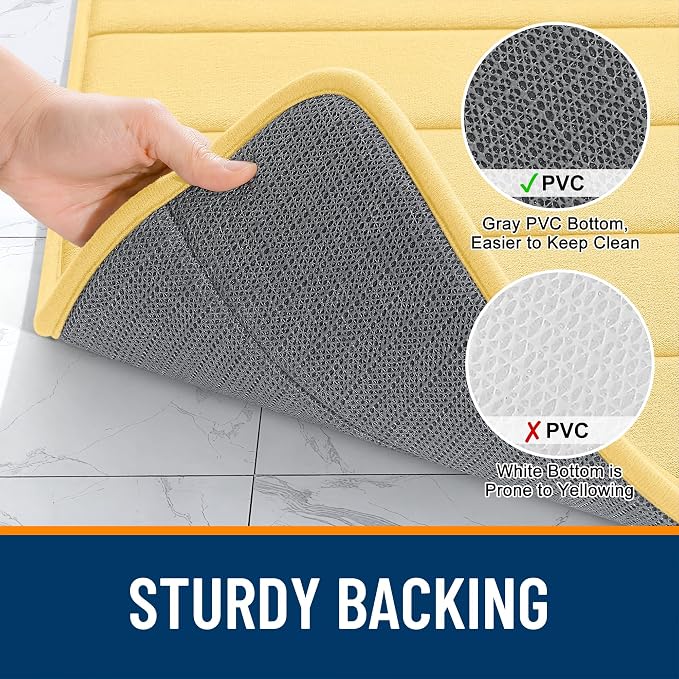 OLANLY Memory Foam Long Bathroom Rugs Runner 70x24, Super Soft Absorbent Bath - Image 7