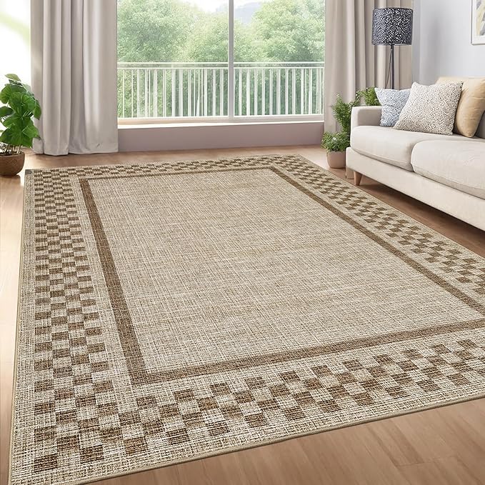 GarveeHome Modern Bordered 8x10 Area Rugs by GarveeHome