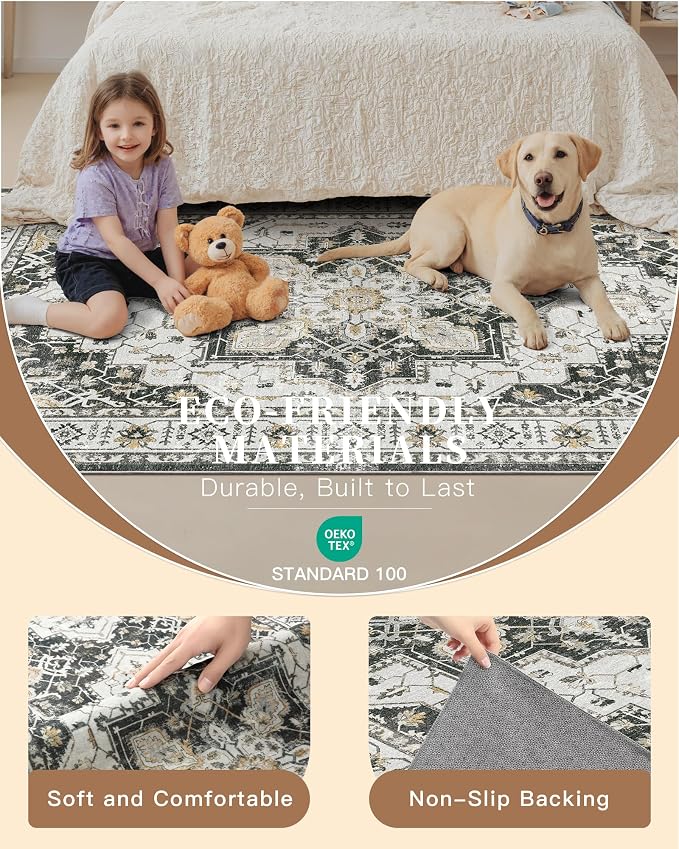 Madane Runner Rugs for Hallway 2x10 Long Washable Non-Slip Hallway Runner Rug - Image 5