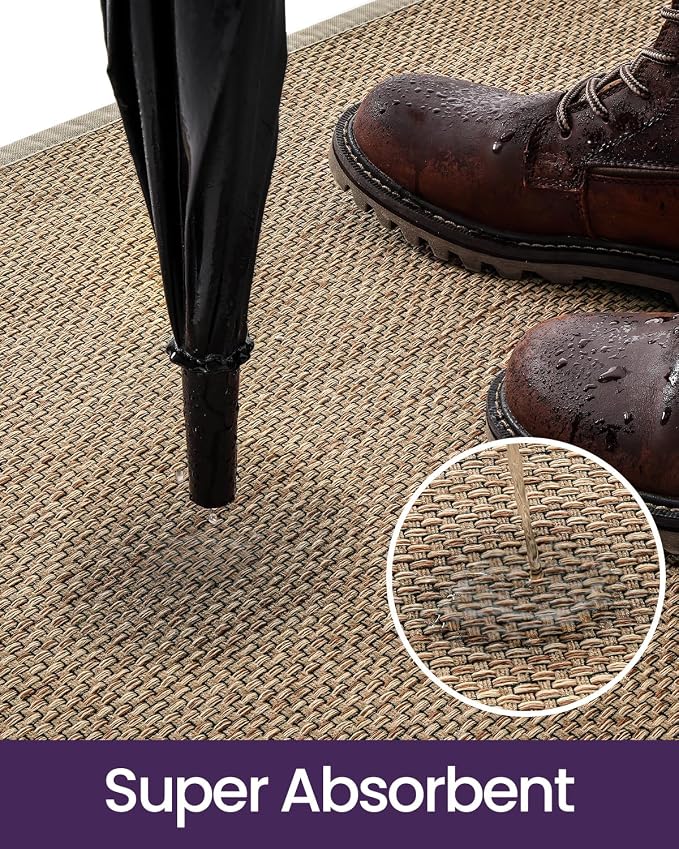 DEXI Ultra Thin Entryway Indoor Door Mat 32x48, Non Slip Rubber Backing Inside - Image 6