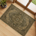 RELEANY Area Rugs Small 2'x4' Washable Non-Slip, Floral Vintage Distress by RELEANY