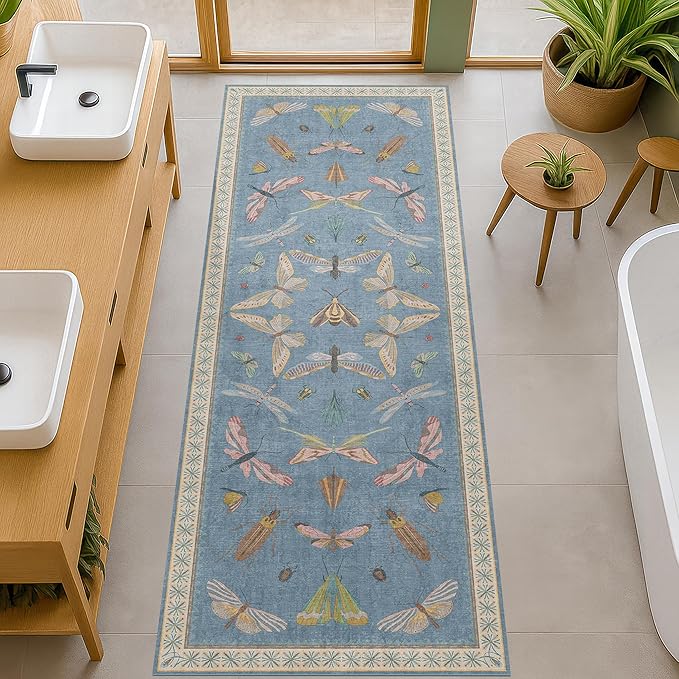 Hazo Haus 2x7 Washable Bedroom Runner Rug, Laundry Room & Hallway, Rubber - Image 6