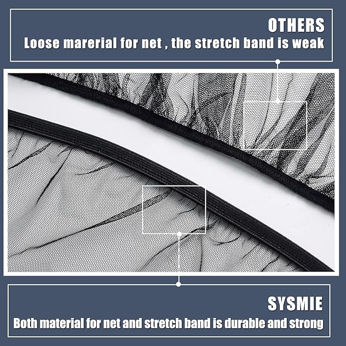 Baby Mosquito Net for Infant Car Seats,Infant Stroller and Bassinets, Carrier,Breathable with Elastic Netting for Easy Fitting, Portable Durable & Long Lasting Infant Insect Shield Netting (Black