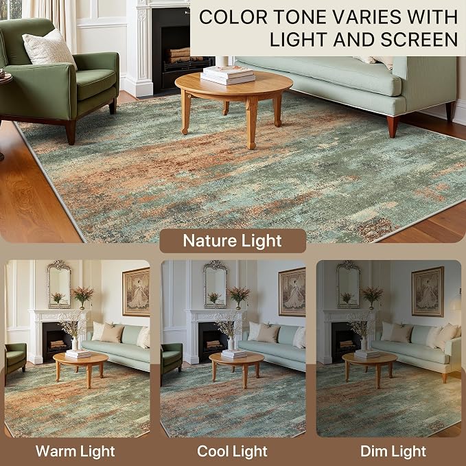 BEIMO Area Rugs 5x7 for Living Room Bedroom, Modern Abstract Machine Washable - Image 9