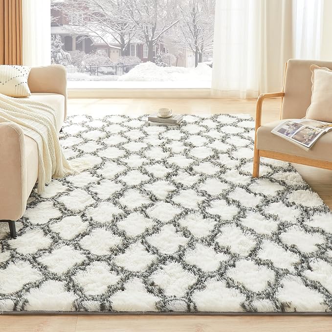 Litanika 8x10 Geometric Shag Area Rug - Image 2