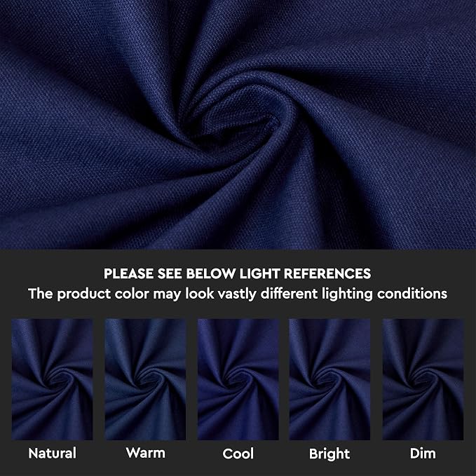 Encasa XO Table Runner, Cotton Canvas Dining Runner 13"x120" | Scotch Blue - Image 3