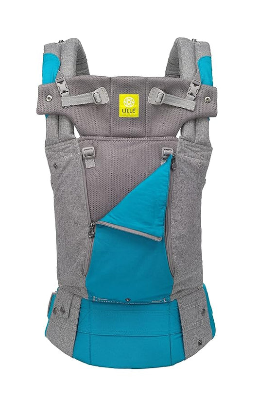 LÍLLÉbaby Complete All Seasons Ergonomic 6-in-1 Baby Carrier Infant to Toddler with Lumbar Support (7-45 Pounds), 360 Degree Baby Wearing & Multi-Position, Inward & Outward Facing (Cool Caribbean)