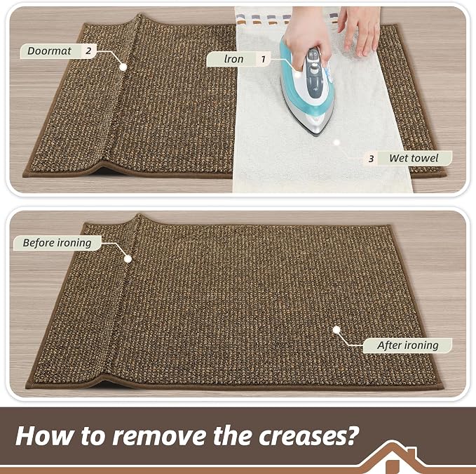 BEQHAUSE Dirt Trapper Door Mat 24" x 36", Non-Slip Washable Doormats Entrance - Image 9