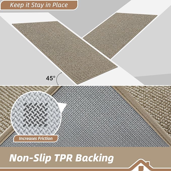 BEQHAUSE Dirt Trapper Door Mat 17"x30", Non-Slip Doormats Washable Entryway Rugs - Image 6